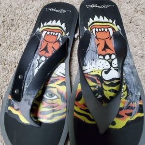 Ed hardy flip flops